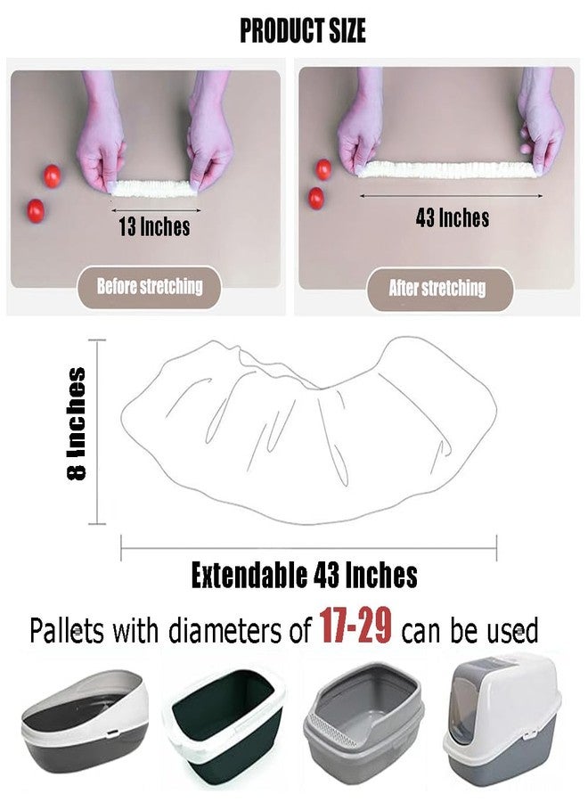 Ouliget Disposable Rabbit Cage Liner Bag with Elastic,Portable Large Size Pet Litter Box Tidy Bags,Small Animal Universal Toilet Film for Bird Hamster Cat Hedgehog,50 Pieces - Image 2